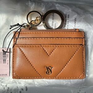 Victoria's Secret Brown Card Holder Keychain